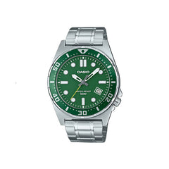 CASIO Vintage Analogue MTD135D-3A Green Dial Watch