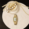 Casio LTPV007G-9E Ladies Watch Gold Vintage Rectangle