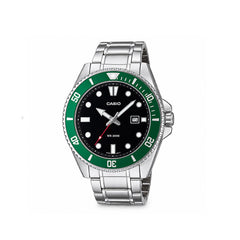 Casio MDV107D-3A Divers 200m Green Bezel Watch