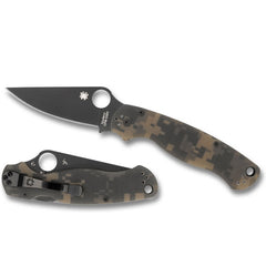 Spyderco Para Military 2 G-10 Camo Plain Black Blade