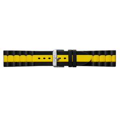 Traser Silicone strap black and yellow 105725